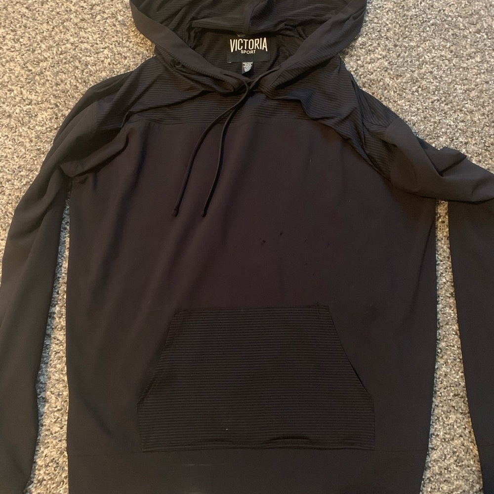 Victoria’s Secret black lightweight hoody-XS
